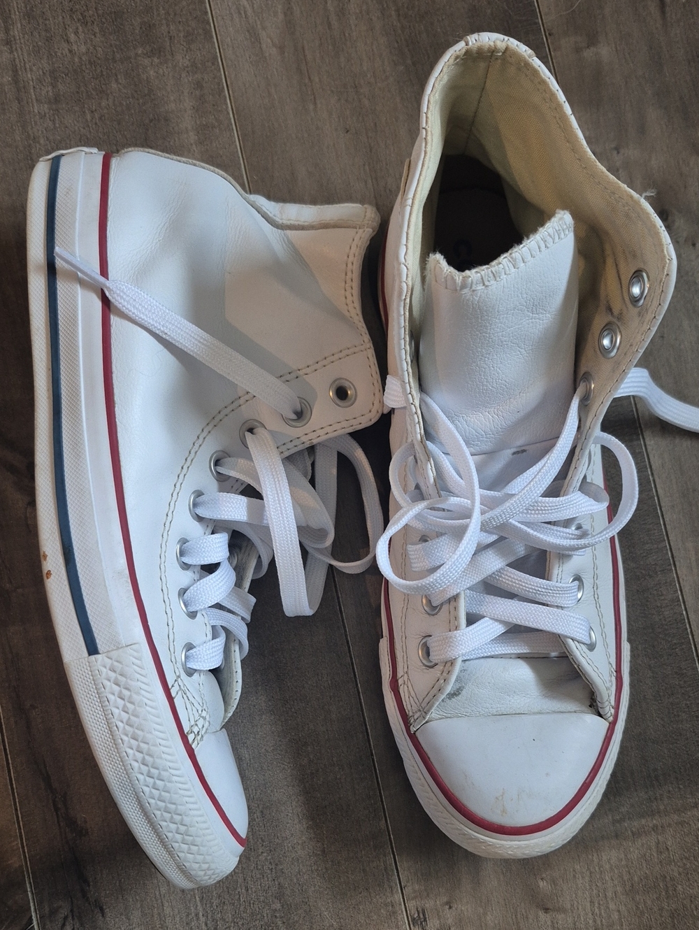 Converse Chuck Taylor All Star White Leather High Tops